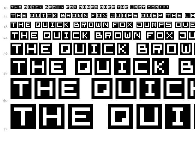 Cube Font font waterfall